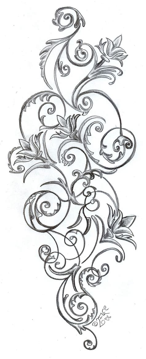 Flowers ornamentation Design by 2Face-Tattoo on DeviantArt