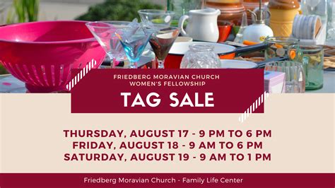 Friedberg Moravian Church’s Annual Tag Sale - Friedberg Moravian Church