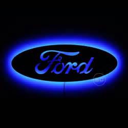 Lighted Ford Sign - LED Backlit Ford Emblem Night Lighted and Ford Logo ...