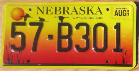 2003 Nebraska vg+ | Automobile License Plate Store: Collectible License ...