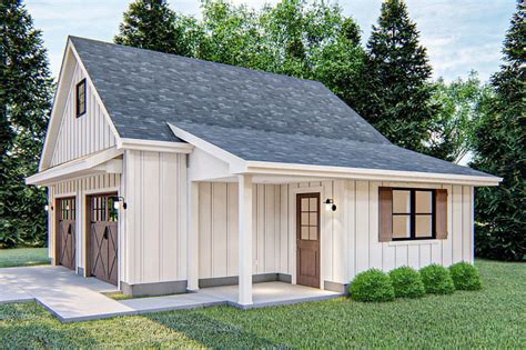 Plan 62843DJ: Modern Farmhouse Detached Garage with Pull-down Stairs ...