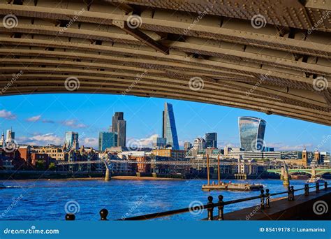 London Skyline from Blackfriars New Bridge UK Stock Photo - Image of ...