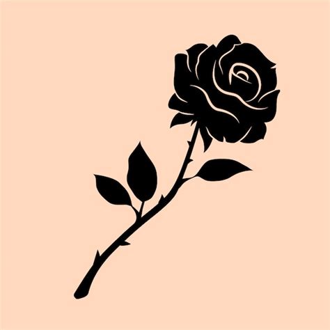 Free Vector | Flat design rose silhouette