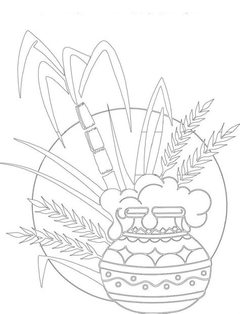 Pongal-coloring-page-1 | Dartford Tamil Knowledge Centre