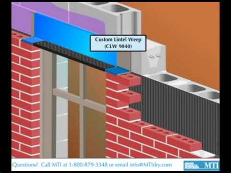 Weeping a Concealed Steel Lintel or Shelf Angle with CLW9040 - Installation - YouTube