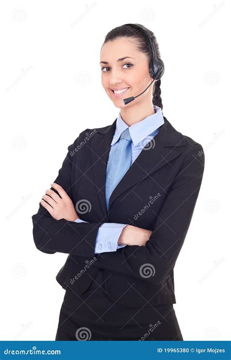 Support Phone Operator in Headset Stock Photo - Image of operator, business: 19965380