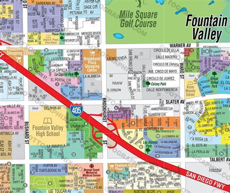 Fountain Valley Map, Orange County, CA – Otto Maps