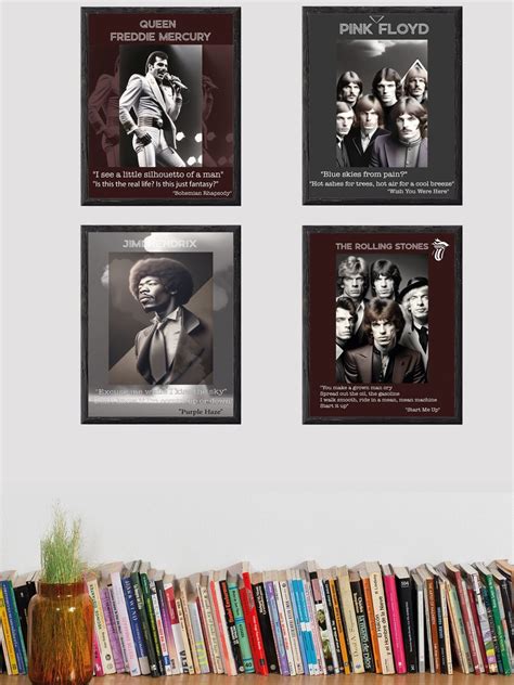 The Legends of Rock Music Wall Art Classic Rock Posters Vintage Music ...