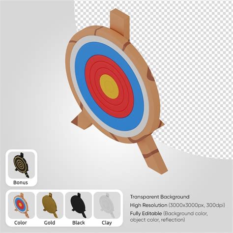 Premium PSD | 3d archery target