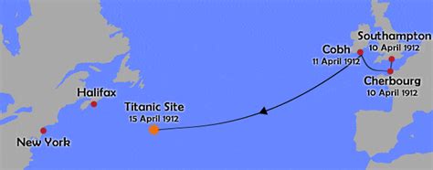 Titanic Sinking Map