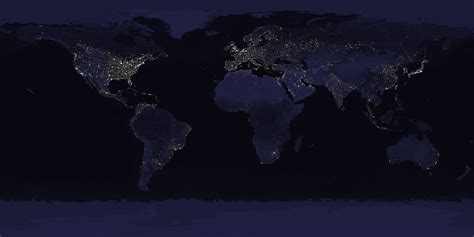 Nasa World Night Map