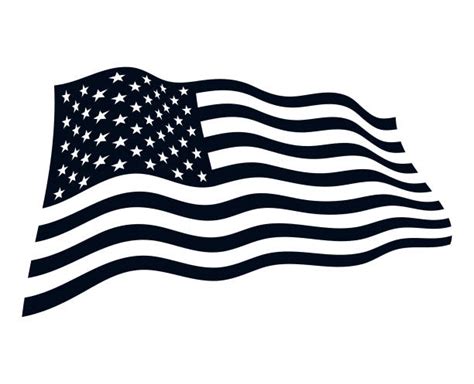 Black And White American Flag Wallpaper