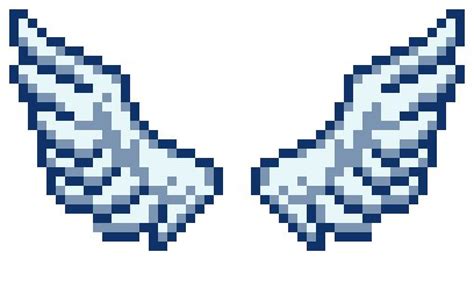 an image of two wings made out of pixels