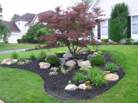 Crescent Front Yard Landscape | Large yard landscaping, Yard ...