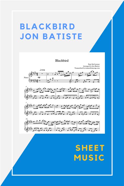 Jon Batiste – Blackbird (sheet music)