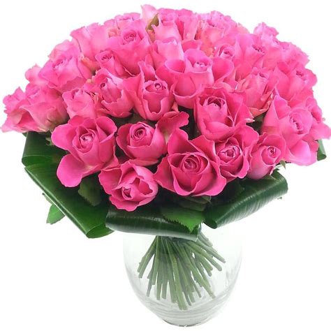 Luxury 50 Pink Roses Fresh Flower Bouquet | Collection of Beautiful Pink Roses Hand Arranged by ...