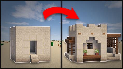 Minecraft: How To Remodel A Desert Village Small House - YouTube