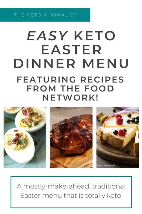 Easy Keto Easter Dinner Menu Using Food Network Chef Recipes in 2020 ...