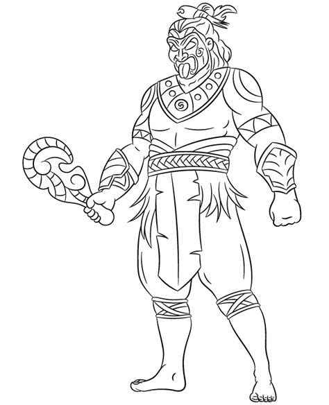 Printable coloring page of Maori warrior- Topcoloringpages.net