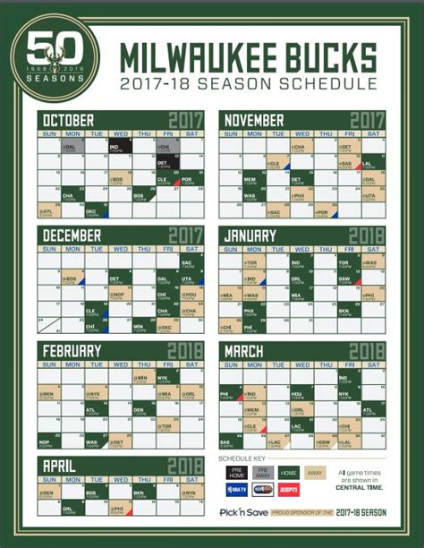 Printable Bucks Schedule 2022 | Printable Schedule