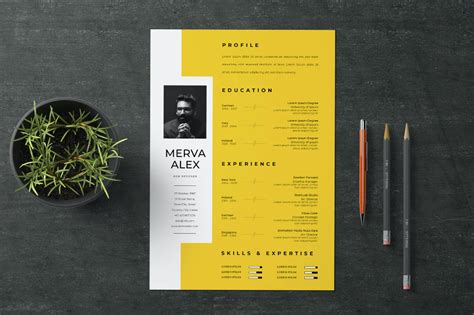 Resume Vol.20 by jiwstudio on Envato Elements | Graphic design resume, Resume design creative ...