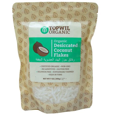 Topwil Organic Desiccated Coconut Flakes 200g Online at Best Price | Cooking Aids | Lulu UAE ...