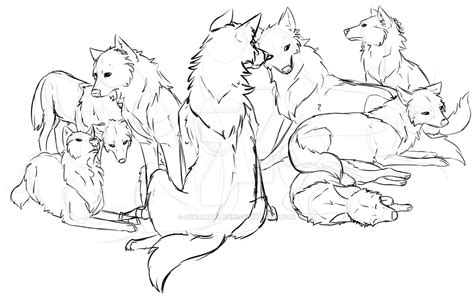 Wolf Pack Drawing at GetDrawings | Free download