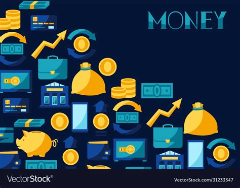 Banking background with money icons Royalty Free Vector