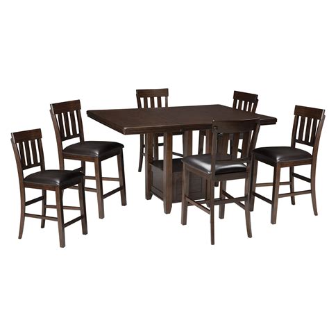 Signature Design by Ashley Haddigan 7-Piece Counter Ext Table Set | Furniture Superstore ...