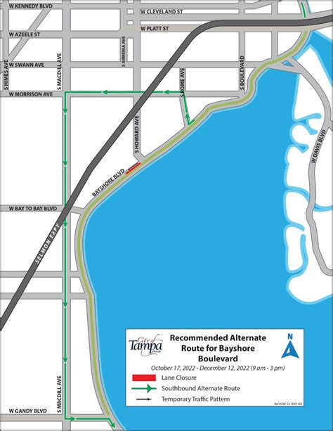 Temporary Lane Closure Bayshore Blvd to begin October 17, 2022 for ...