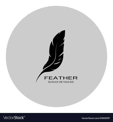 Quill art logo Royalty Free Vector Image - VectorStock