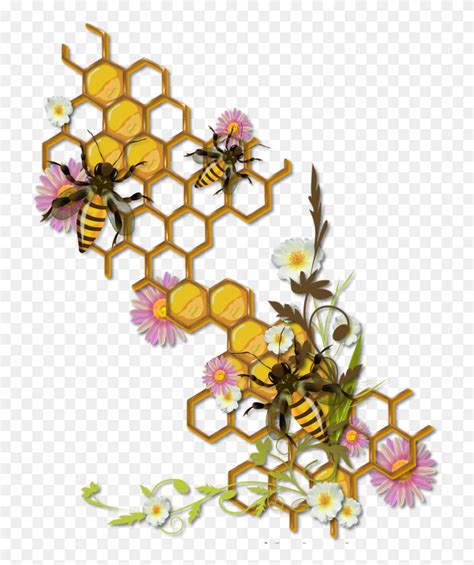 Honeycomb With Bees Drawing Clipart (#5557464) - PinClipart