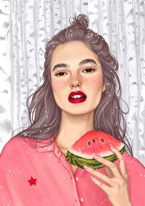 Watermelon girl on Behance