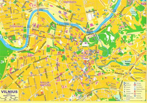 Map of Vilnius, Lithuania