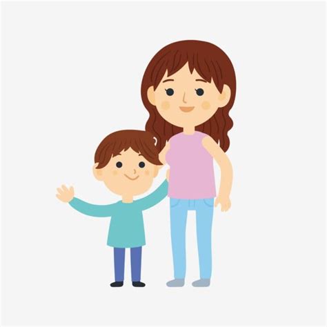 Mother And Son Clipart Vector, Family Family Mother And Son, Mother Clipart, Family, Mother PNG ...