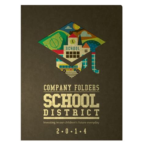 School District Pocket Folder Design Template [Free PSD]