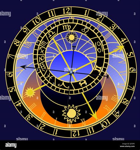 astronomical clock - vector Stock Vector Image & Art - Alamy