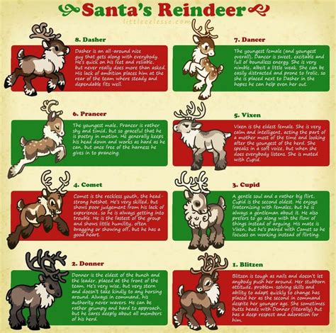 Reindeer Facts, Santas Reindeer Names, Santa Claus Reindeer, Christmas ...