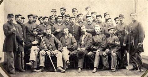 THE SURVIVORS - Detail from a print titled "Surviving soldiers of Captain Bornemann's Company G ...