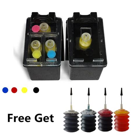 Refillable ink cartridge Replacement for hp 63 Deskjet 1110 1112 2132 2131 2134 2130 3631 3636 ...