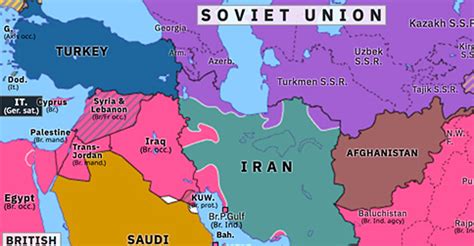 Anglo-Soviet invasion of Iran | Historical Atlas of Southern Asia (29 August 1941) | Omniatlas