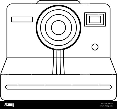 Polaroid Camera Clipart Black And White