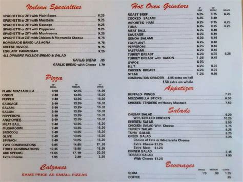 Abc Pizza House Menu, Menu for Abc Pizza House, Barry Square, Hartford - Urbanspoon/Zomato