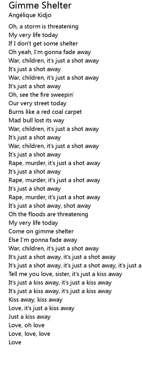 Gimme Shelter Lyrics - Follow Lyrics