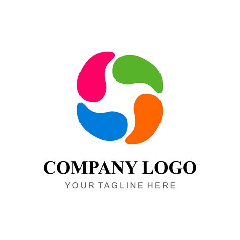 simple four color logo 12665406 Vector Art at Vecteezy