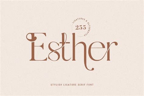 Esther Font Elegant Serif Font Classic Calligraphy Font | Etsy