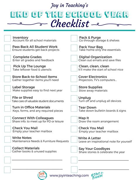 8 Tips for Surviving the End of the School Year (Free Printable Checklist)