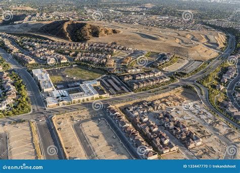 Aerial View of Porter Ranch in Los Angeles California Stock Photo ...