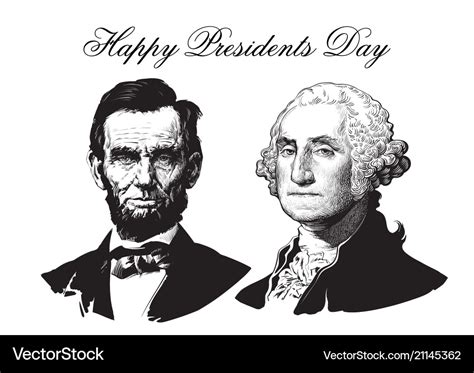 Abraham lincoln and george washington Royalty Free Vector