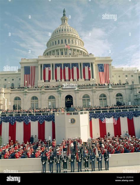 President Ronald Reagan Making His Inaugural Address at the United ...